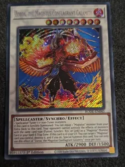 Yugioh Zoroa, The Magistus Conflagrant Calamity BODE-EN045 SCR Rare 1st Ed NM - Image 1