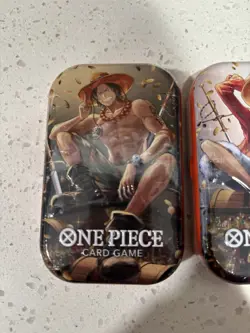 One Piece Mini Tin Set Vol 2 (2 Tins) Luffy Ace OP-13 Promo Cards Sealed - Image 3