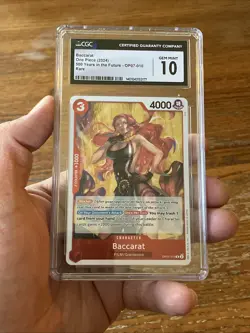OP07-010 Baccarat English One Piece Card Game Graded 10 CGC Gem Mint Grading - Image 1