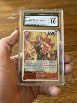OP07-010 Baccarat English One Piece Card Game Graded 10 CGC Gem Mint Grading - Image 2