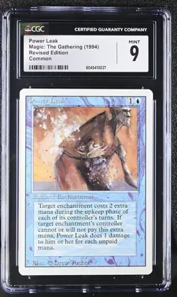 MTG Magic The Gathering English Power Leak 1994 Revised Edition CGC 9 - Image 1