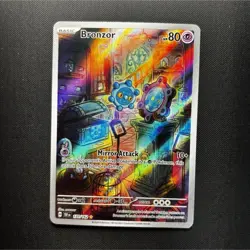 Pokemon Bronzor 170/162 SV05 Temporal Forces Illustration Rare Holo Full Art - Image 1
