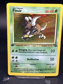 Pokemon TCG 1st Edition Pinsir Jungle 9/64 Holo Unlimited Holo Rare 👀 - Image 1