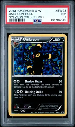 2013 POKEMON BLACK STAR PROMO UMBREON #BW93 HOLO PSA 7 NM #131704545 - Image 1