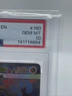 Pokemon TCG Mega Lucario ex 160/132 Mega Evolution Ultra Rare Holo PSA 10 - Image 3