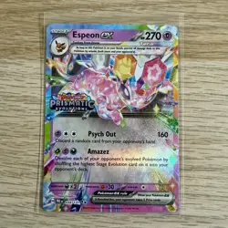 Pokemon TCG Espeon ex - Prismatic Evolutions Stamp 034/131 Surprise Box Promo - Image 1