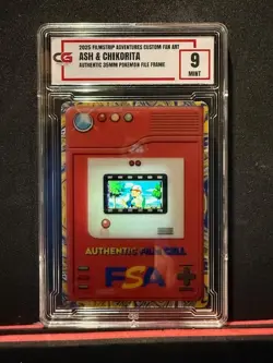 🔥ASH & CHIKORITA 35MM RARE FILM FRAME CELL FROM POKEMON THE MOVIE 2000 CG 9 - Image 1