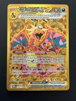Pokemon TCG Charizard EX Obsidian Flames Holo Hyper Rare Card 228/197 - Image 1