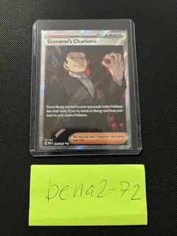 Pokemon TCG Giovanni's Charisma 197/165 Full Art Ultra Rare Card SV 151 - Image 1