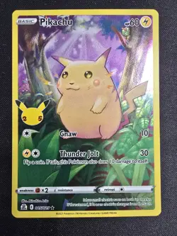 Pokemon TCG Pikachu Celebrations 005/025 Promo Holo Lightning 60HP 2021 #1 - Image 1