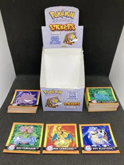 Pokemon Artbox Series 1 stickers complete set in booster box - x150 - Charizard - Image 1