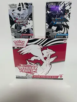 Pokemon TCG White Flare ETB with White Flare And Black Bolt Booster Bundle - Image 1