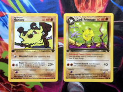Mankey and Dark Primeape 1st Edition Lot - Team Rocket 2000 Pokemon TCG WOTC NM - Image 1