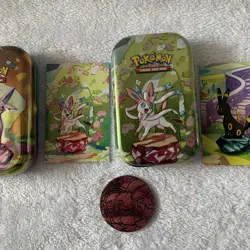 EMPTY Pokemon PRISMATIC EVOLUTIONS Mini Tins & Coins (NO PACKS) - Image 3