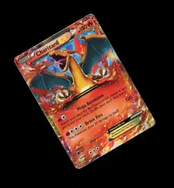 2014 Pokemon CHARIZARD EX HOLO XY17! BLACK STAR PROMO SEE DMG HP WEAR - Image 1