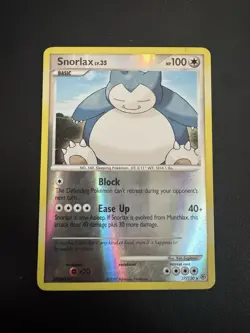 POKEMON TCG SNORLAX 37/130 DIAMOND AND PEARL BASE SET REVERSE FOIL RARE!! - Image 1