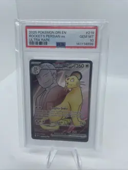 2025 Pokemon Dri En Rocket’s Persian EX #219 PSA 10 - Image 1