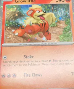 Pokemon TCG Growlithe SVP024 Cosmos Holo Promo ~Double Swirl ~ NM/M - Image 3