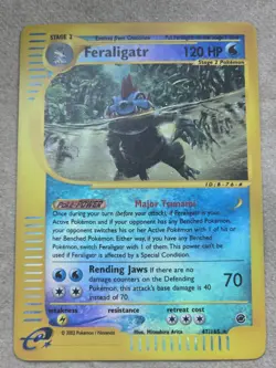 Pokemon Base Set Expedition # 47/165 Reverse Holo FERALIGATR '''Not Played''' - Image 1