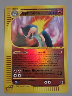 Pokemon Base Set Expedition # 28/165 Reverse Holo TYPHLOSION ::Has Not Played:: - Image 1