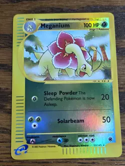 Pokemon Base Set Expedition # 53/165 Reverse Holo MEGANIUM ^hasn't been played^ - Image 1