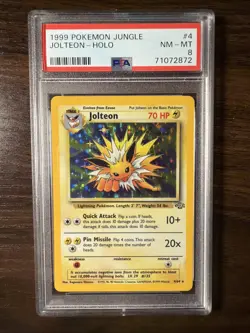 Pokemon TCG Jolteon Jungle 4/64 Holo Unlimited Holo Rare Psa 8 - Image 1