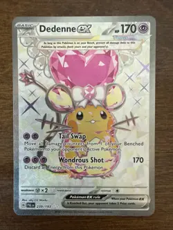 Pokemon TCG Dedenne EX 239/193 Paldea Evolved Ultra Rare Full Art Holo NM - Image 1