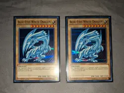 YUGIOH 1ST EDITION BLUE-EYES WHITE DRAGON RARE HOLO #DUSA-EN043 x2 - Image 2