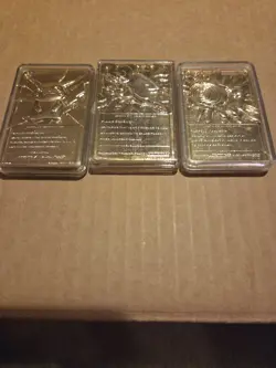 Vintage 23K Gold Plated Pokemon Cards With Cases Three Total - Image 3