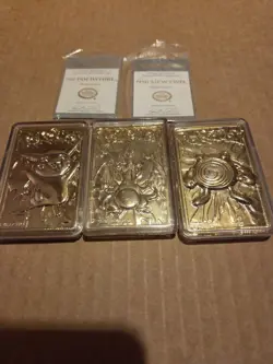 Vintage 23K Gold Plated Pokemon Cards With Cases Three Total - Image 4