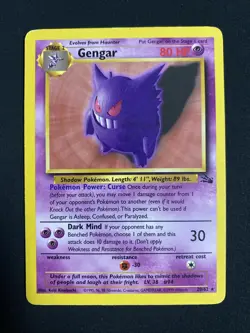 🔥 Gengar #20/62 Unlimited Non Holo LP | Fossil - 1999 Pokemon Card - Image 1