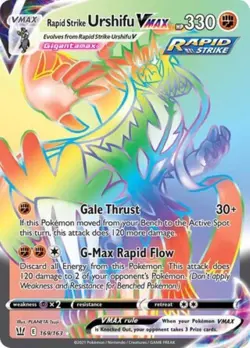 Rapid Strike Urshifu VMAX 169/163 SWSH05: Battle Styles Pokemon Card NM - Image 1