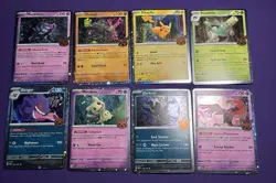 Pokemon TCG Halloween Trick or Trade 2024 Lot of 8 cards with swirls on each. - Image 1