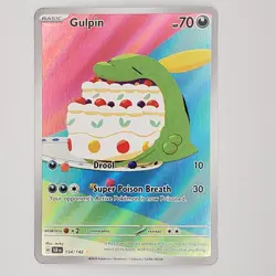 Gulpin 154/142 Sv07: Stellar Crown Pokemon Card TCG Illustration Rare Holo - Image 1