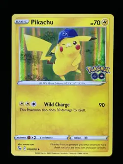 Pokemon Card Pikachu Pokemon GO Holo Rare 028/078 Near Mint - Image 1