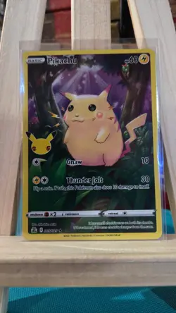 Pikachu - 005/025 - Pokemon Celebrations Sword & Shield Full Art Rare Card NM - Image 1