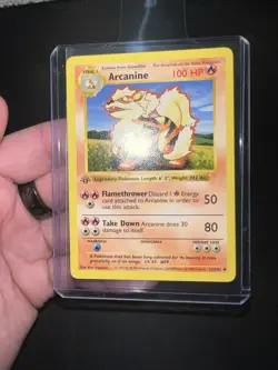 Pokemon Card Shadowless Base Set 1st Edition Arcanine 23/102 Wotc NM - Image 1