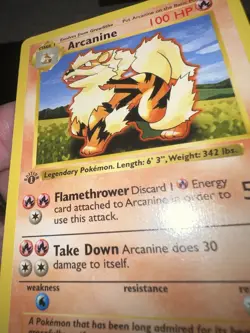 Pokemon Card Shadowless Base Set 1st Edition Arcanine 23/102 Wotc NM - Image 5