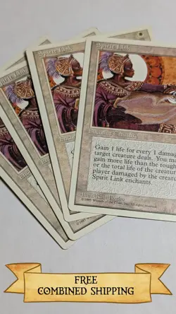 4x Spirit Link MTG Core Set 4th Edition Regular - Image 1