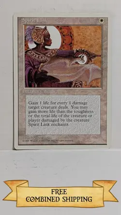 4x Spirit Link MTG Core Set 4th Edition Regular - Image 2