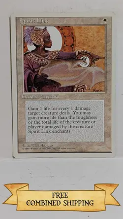 4x Spirit Link MTG Core Set 4th Edition Regular - Image 4