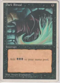 Dark Ritual - 4th Edition - 1995 - Magic The Gathering MTG Vintage MP - Image 1