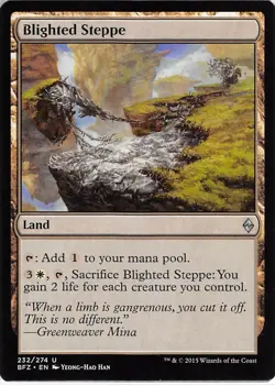 Blighted Steppe *PLAYSET* Magic MtG x4 Battle for Zendikar SP - Image 1