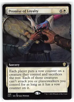 Promise of Loyalty *Rare* Magic MtG x1 Commander 2021 Extended Art - Image 1