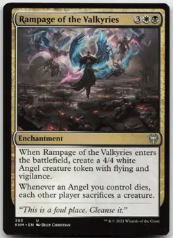 MTG Rampage of the Valkyries U Kaldheim 393 LP - Image 1