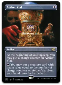 Aether Vial (Borderless) #391 - Double Masters 2022 2X2 Magic MTG NM/Mint - Image 1