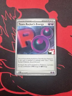 Pokemon Team Rocket's Energy 182/182 Prize Pack Series 8 Non-Holo Pack Fresh NM - Image 1
