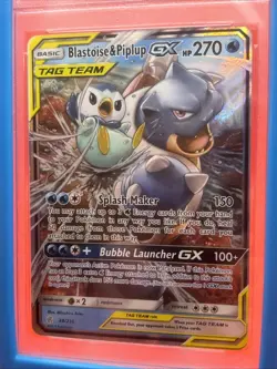 🔥 Pokemon TCG - Blastoise & Piplup Tag Team -Cosmic Eclipse- PSA 10 w/ Guard ⁉ - Image 2
