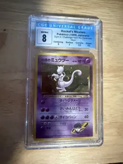 Pokemon TCG Rockets Mewtwo 1999 #150 Gym Challenge Holo GRADE 8 - Image 1