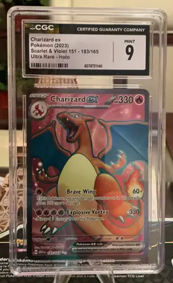 Charizard EX CGC 9 Ultra Rare Scarlet & Violet 151 #183 2023 Pokemon TCG - Image 1